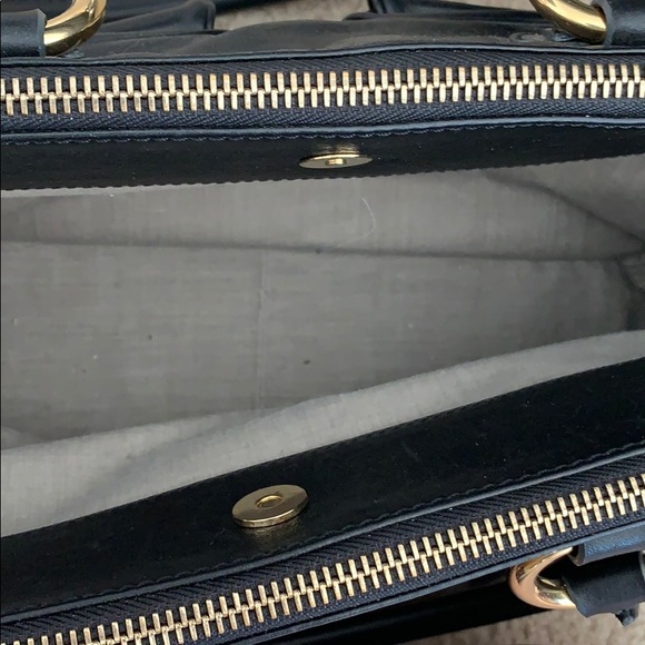 Marc Jacobs Black & Gold Space Zipper Tote Bag - Picture 2 of 4